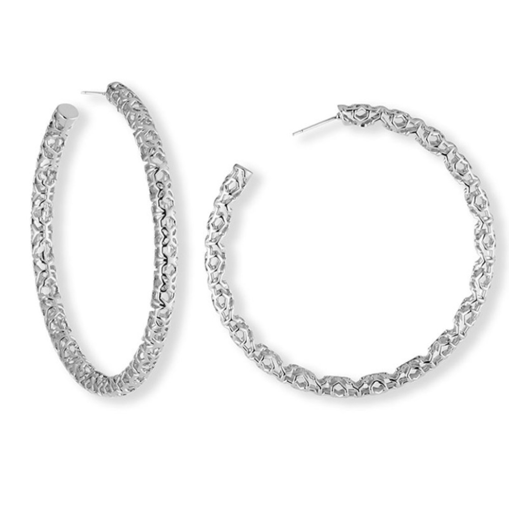 Kendra Scott Maggie Hoop Earrings in Silver